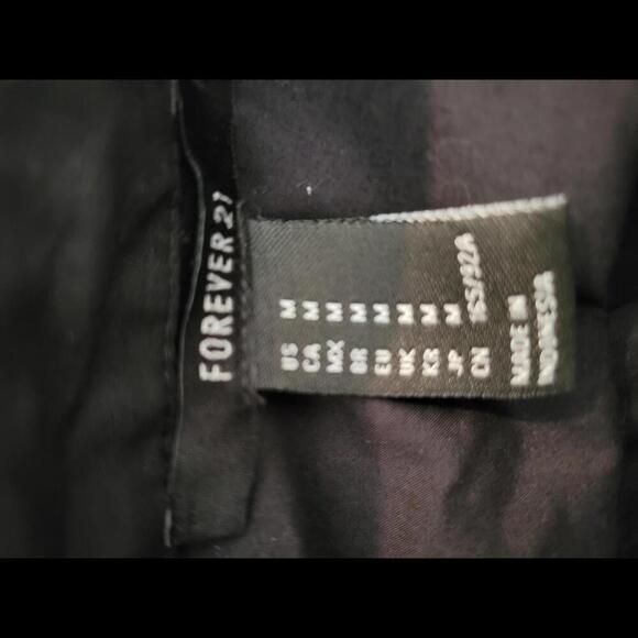 Forever 21 medium black layered cotton blouse - Picture 3 of 4